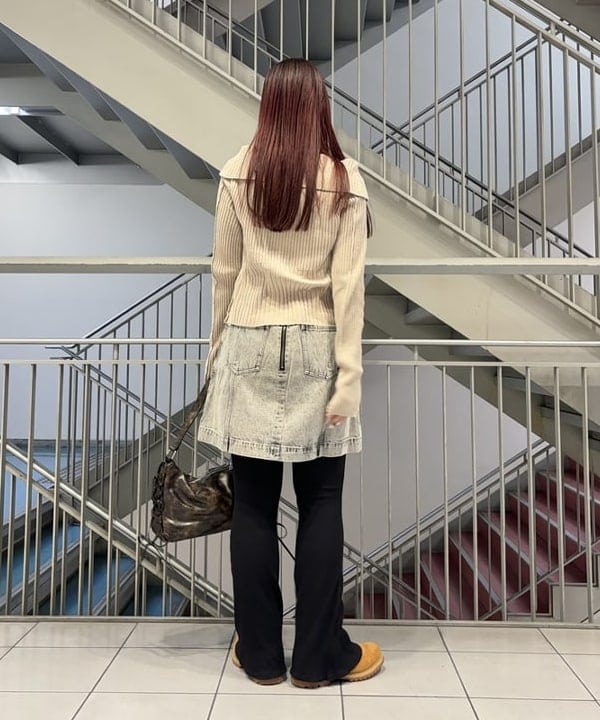 もえのさんの「BEAMS WOMEN｜ART-BROWN / ヘアー カーフ ベルト」を使ったコーディネート