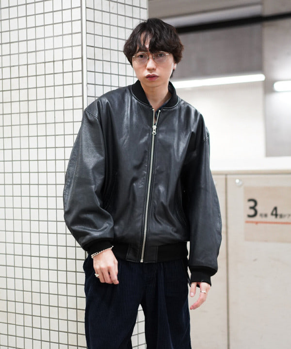 SUDOさんの「BEAMS WOMEN｜レザー ボマージャケット」を使ったコーディネート