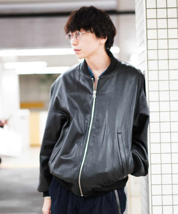 SUDOさんの「BEAMS WOMEN｜レザー ボマージャケット」を使ったコーディネート