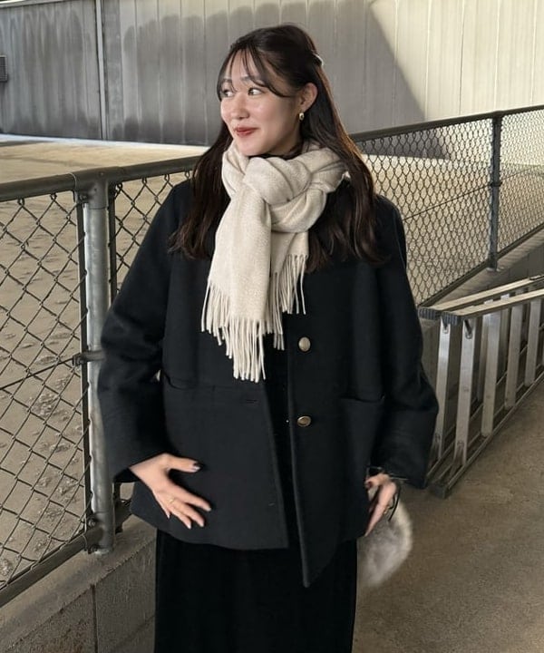YUIさんの「BEAMS WOMEN｜フェイクファー ポーチバッグ」を使ったコーディネート