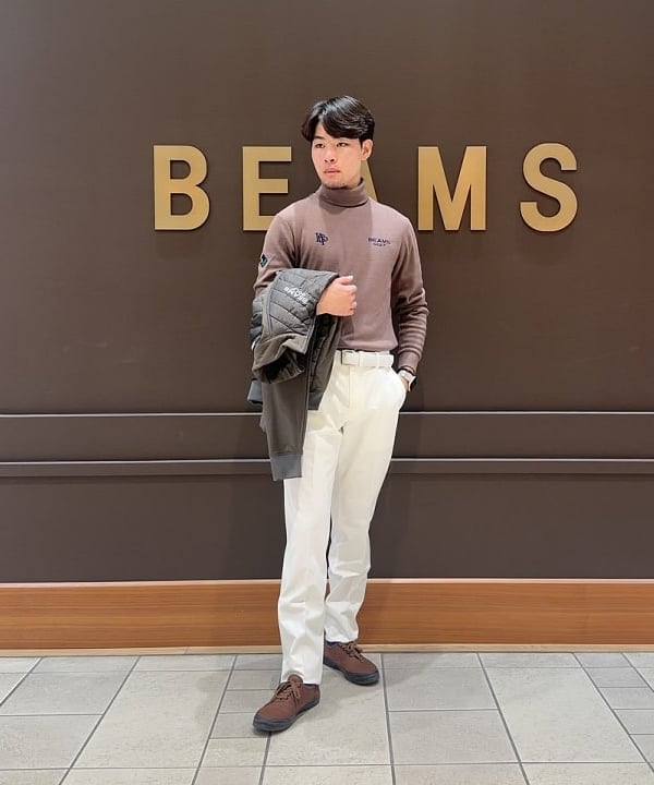 未使用タグ付】ビームスゴルフ ネイビー ニット ワンピース インナー