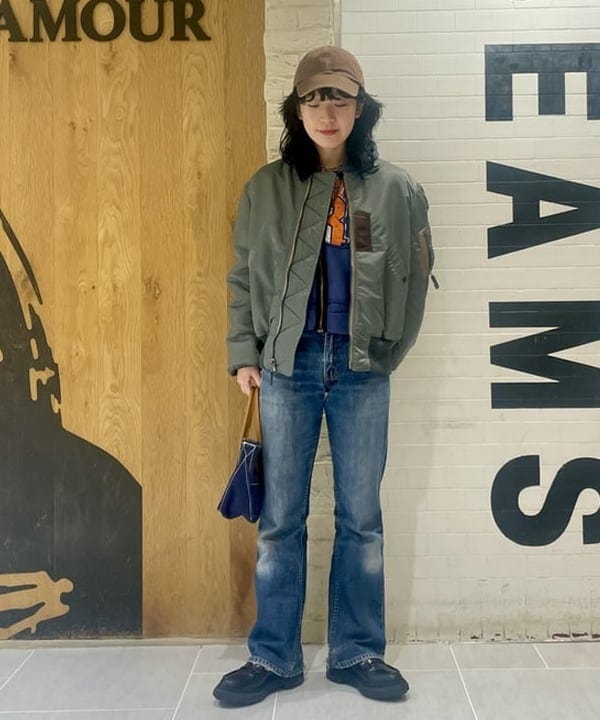 笠井 祐希さんの「BEAMS WOMEN｜【別注】L.L.Bean / Deep Bottom Leather Handle Zip Tote Mini」を使ったコーディネート