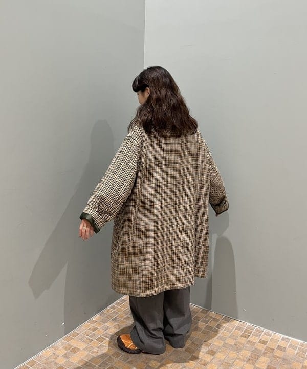 るーたまさんの「BEAMS WOMEN｜ガンクラブ チェックコート」を使ったコーディネート