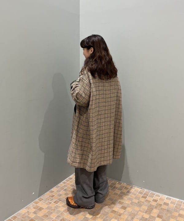 るーたまさんの「BEAMS WOMEN｜ガンクラブ チェックコート」を使ったコーディネート