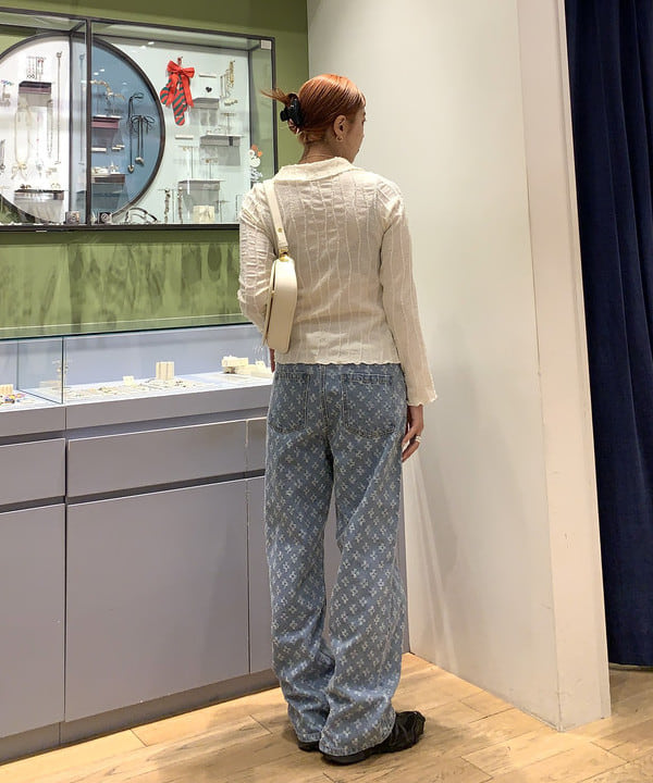 れいなさんの「BEAMS WOMEN｜ストライプ シャーリング ジップ シャツ」を使ったコーディネート