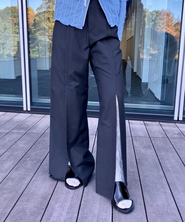 むりょさんの「BEAMS WOMEN｜ストレッチレース クルーネック Tシャツ」を使ったコーディネート