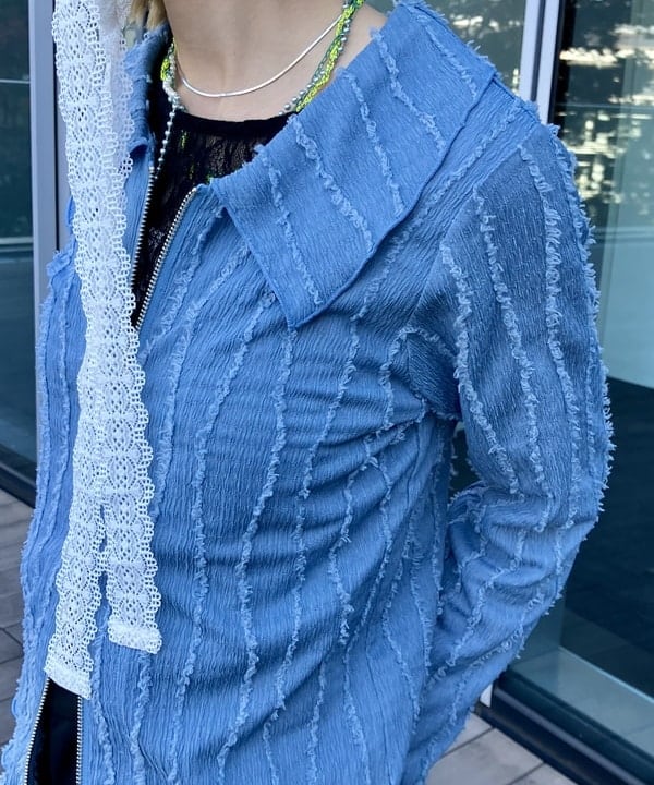 むりょさんの「BEAMS WOMEN｜ストレッチレース クルーネック Tシャツ」を使ったコーディネート