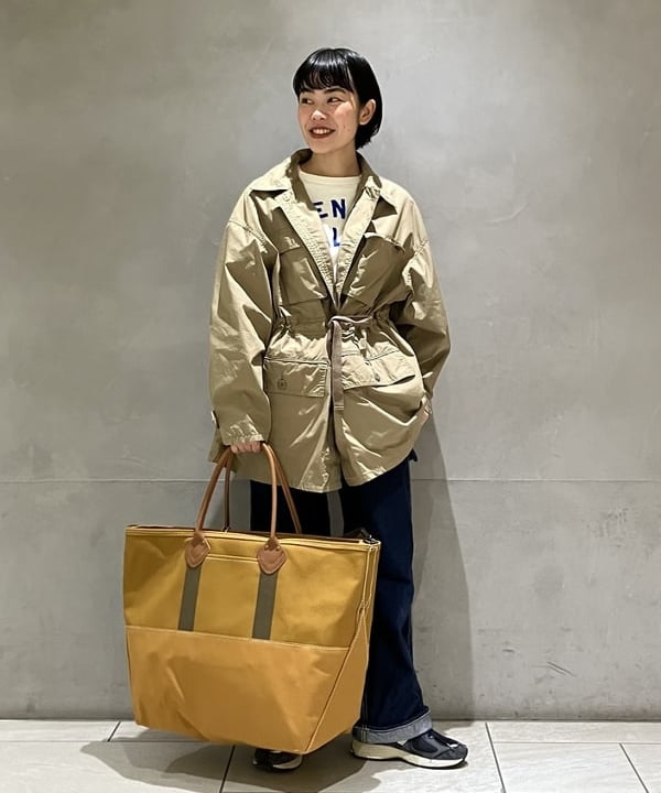 葵さんの「BEAMS WOMEN｜L.L.Bean / 別注 Deep Bottom Leather Handle Zip Tote XL」を使ったコーディネート