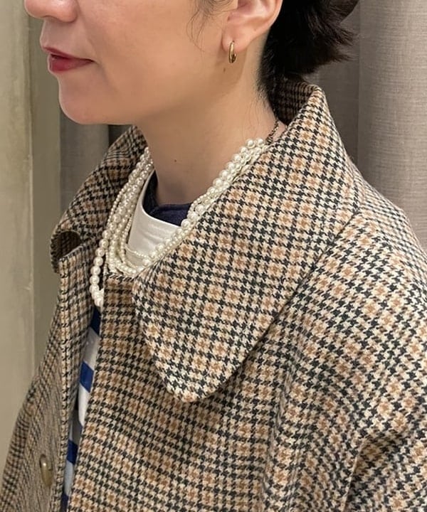 コウリキ　マミさんの「BEAMS WOMEN｜ガンクラブ チェックコート」を使ったコーディネート