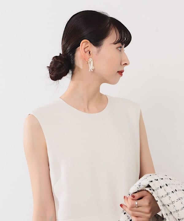 shibataさんの「BEAMS WOMEN｜ツイード ノーカラー ジャケット」を使ったコーディネート