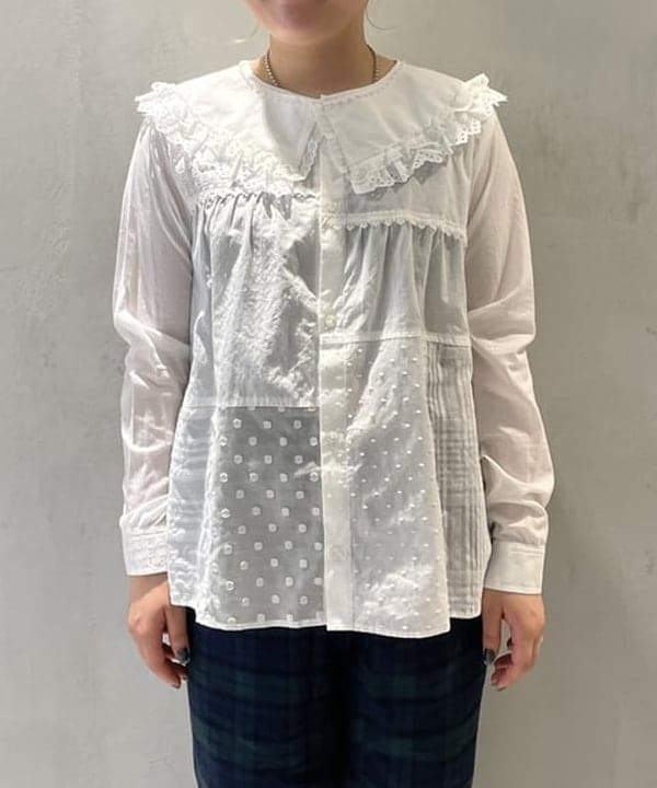 大石彩可さんの「BEAMS WOMEN｜TORI-TO / 別注 デタッチカラー シャツ」を使ったコーディネート
