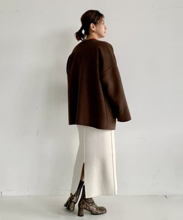 桑原 ふみさんの「BEAMS WOMEN｜シンプル タイト ニットスカート .M.」を使ったコーディネート