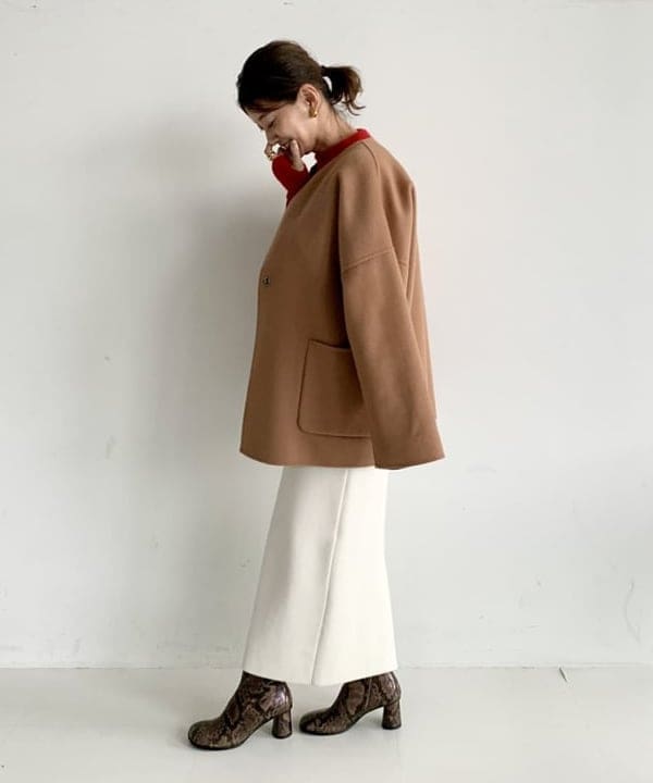 桑原 ふみさんの「BEAMS WOMEN｜シンプル タイト ニットスカート .M.」を使ったコーディネート