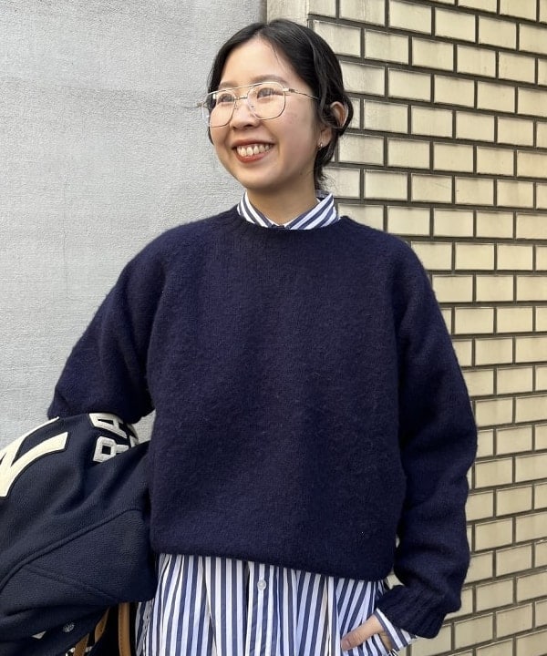 ミナミマリコさんの「BEAMS WOMEN｜ティアドロップ 眼鏡」を使ったコーディネート