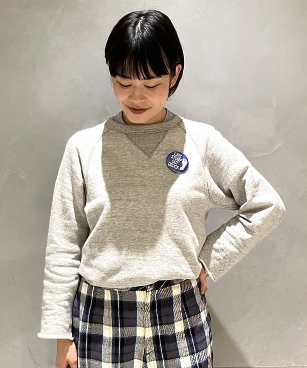 葵さんの「BEAMS WOMEN｜ブロード リブ クルーネック スウェット」を使ったコーディネート