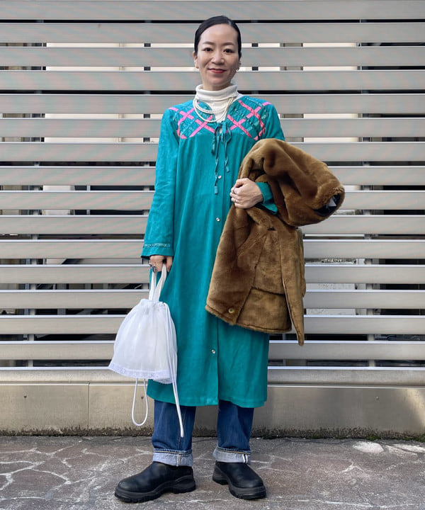 コウリキ　マミさんの「BEAMS WOMEN｜NAPRON / 別注 レース ミニ ペイシェント バッグ」を使ったコーディネート