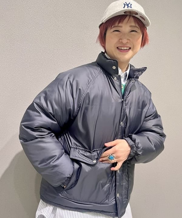 木村 梨香さんの「BEAMS WOMEN｜オックスフォード ストライプ ビッグボタンダウン シャツ」を使ったコーディネート