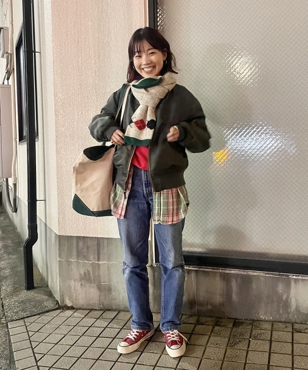 SHINAGAWAさんの「BEAMS WOMEN｜【別注】BUZZ RICKSON'S / L2B H-TYP」を使ったコーディネート