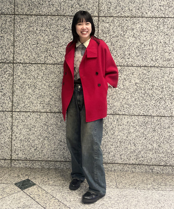 あさまつ はづきさんの「BEAMS WOMEN｜リブ ニット ポロ」を使ったコーディネート