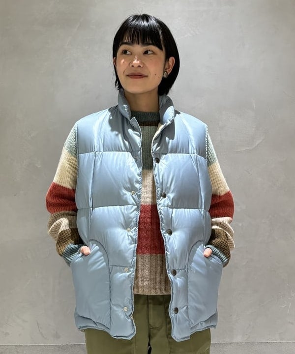 葵さんの「BEAMS WOMEN｜BEAMS PLUS / Crew Multi Stripe 5G」を使ったコーディネート