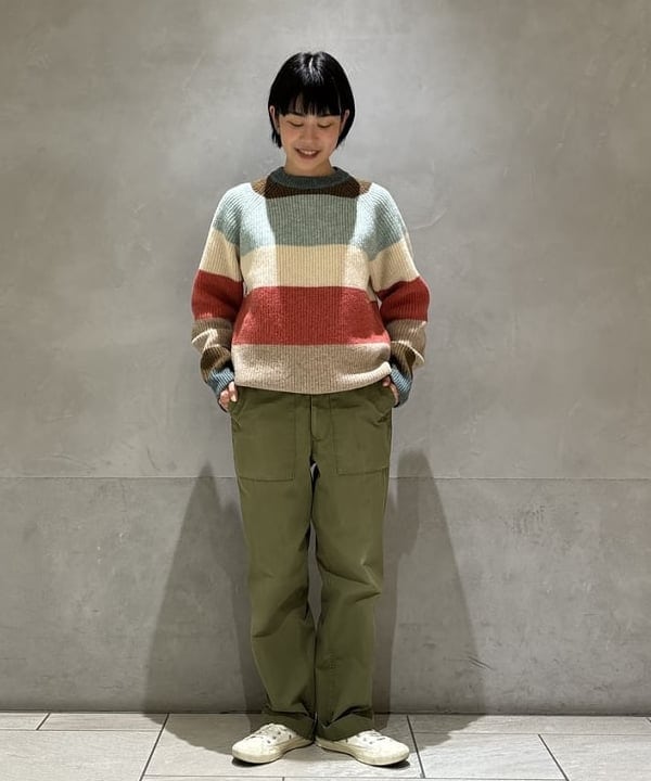 葵さんの「BEAMS WOMEN｜BEAMS PLUS / Crew Multi Stripe 5G」を使ったコーディネート
