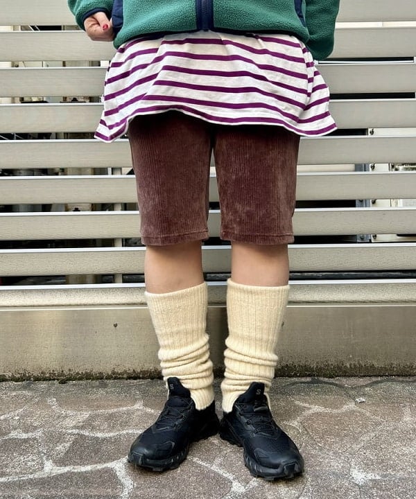 Kyooka Sayakaさんの「BEAMS WOMEN｜カット コーデュロイ バイカー ショーツ」を使ったコーディネート
