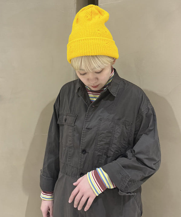 ビームス黒ニット BEAMS PLUS（ビームス プラス）Crew Cable 5G（トップス ニット