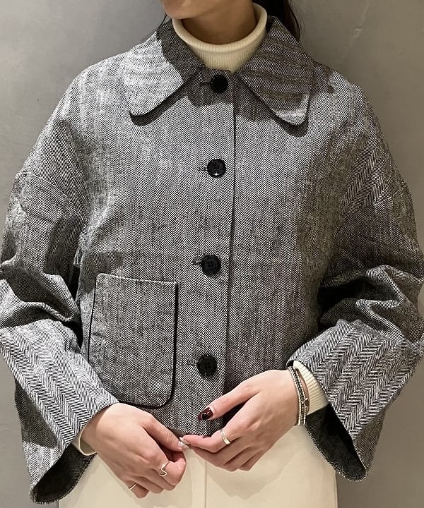 nodokaさんの「BEAMS WOMEN｜BAUM UND PFERDGARTEN / BEBETH ヘリンボーン リネンジャケット」を使ったコーディネート