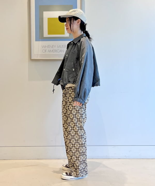 にしだてさんの「BEAMS WOMEN｜ポリエステル ジャカード パンツ」を使ったコーディネート