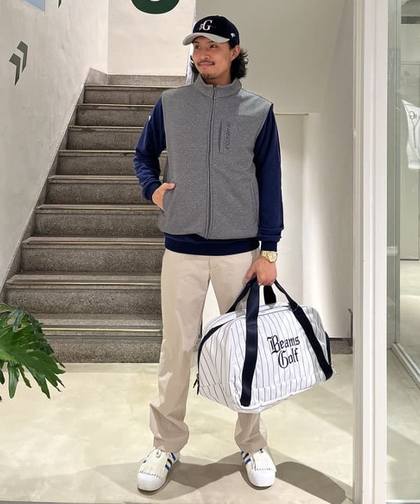 58. BEAMS GOLF 裏フリース ジャージ ジップベスト BEAMS GOLF（1015126） スタイリング・コーディネイト｜BEAMS