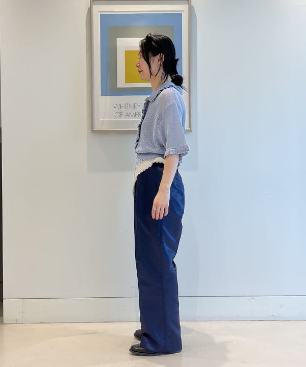 にしだてさんの「BEAMS WOMEN｜ポリエステル シャンタン パンツ」を使ったコーディネート