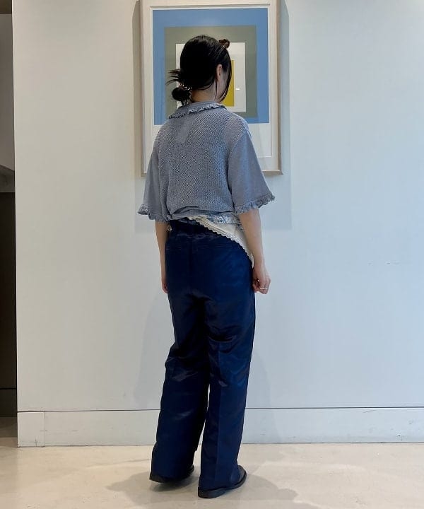 にしだてさんの「BEAMS WOMEN｜ポリエステル シャンタン パンツ」を使ったコーディネート