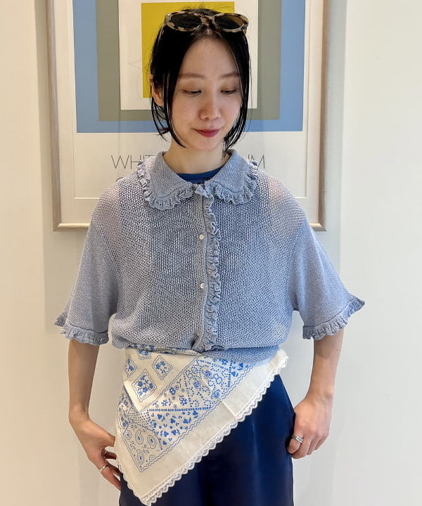 にしだてさんの「BEAMS WOMEN｜ポリエステル シャンタン パンツ」を使ったコーディネート