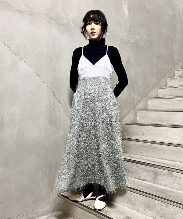 kigoさんの「BEAMS WOMEN｜RBS / フリンジ キリカエ キャミ ワンピース」を使ったコーディネート