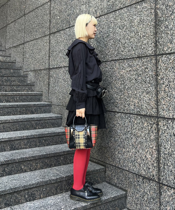 あさひさんの「BEAMS WOMEN｜パターンチェック バッグ」を使ったコーディネート