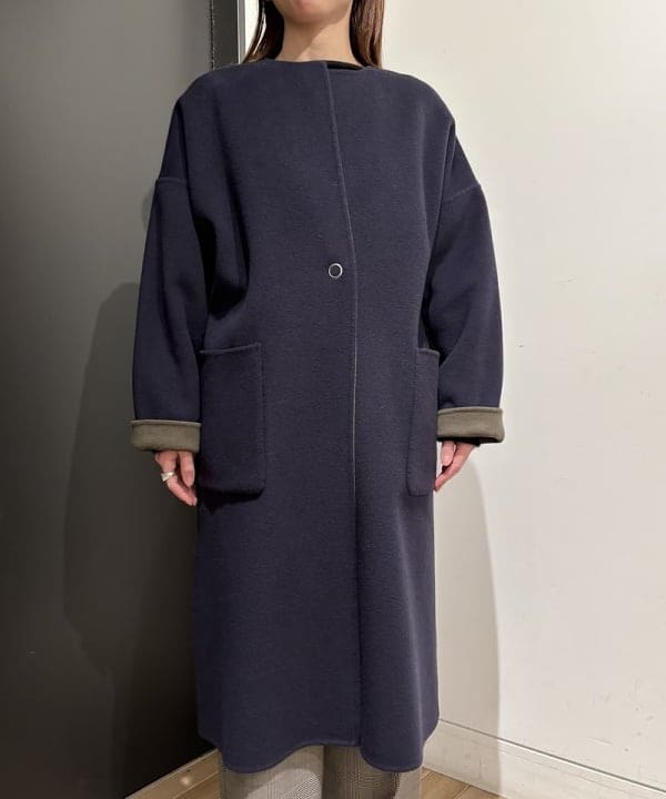 makita mikaさんの「BEAMS WOMEN｜フォックス ウール オフショルダー プルオーバーニット」を使ったコーディネート