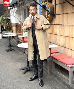 BEAMS F（ビームスF）コットンギャバジン シングル ラグラン