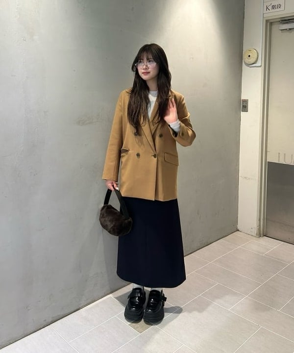 桃羽さんの「BEAMS WOMEN｜ミニ フェイクファー バッグ」を使ったコーディネート