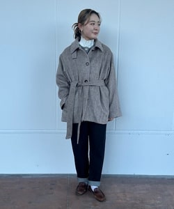 BEAMS HEART（ビームス ハート）ヘリンボーン ミドルコート