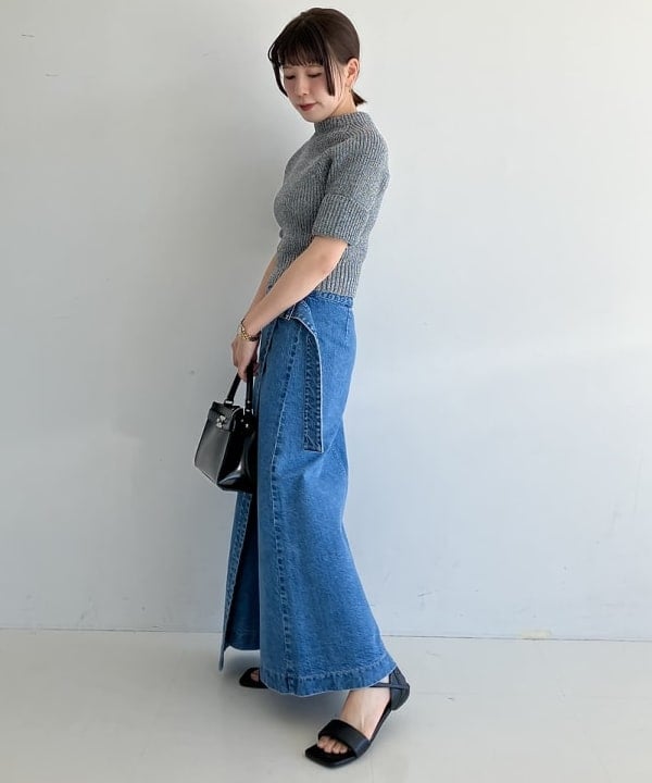 SAKAIさんの「BEAMS WOMEN｜AK+1 / ショート ラメ ニット」を使ったコーディネート