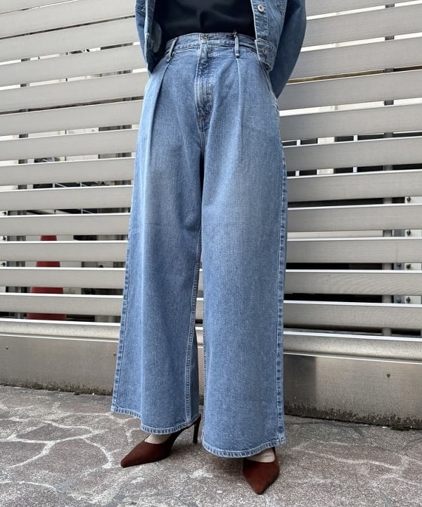 YUIさんの「BEAMS WOMEN｜【別注】upper hights / THE SHORT デニムジャケット」を使ったコーディネート