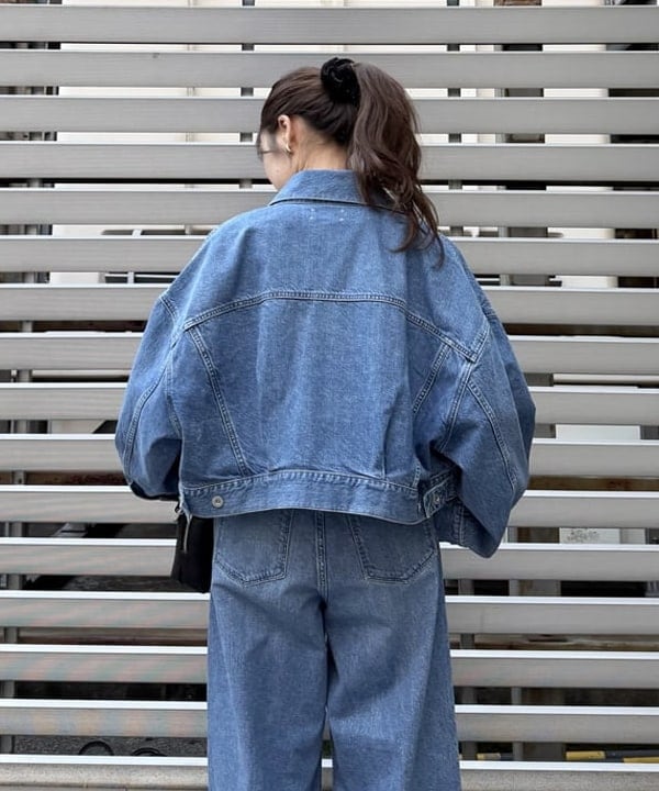YUIさんの「BEAMS WOMEN｜【別注】upper hights / THE SHORT デニムジャケット」を使ったコーディネート