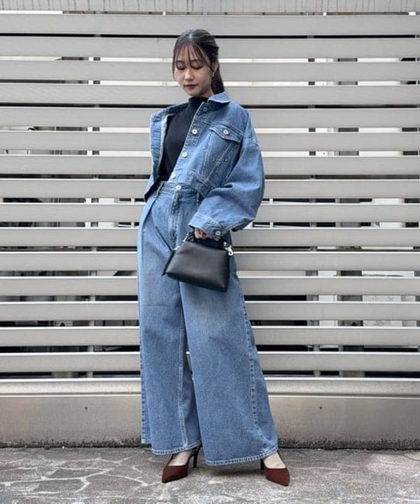 YUIさんの「BEAMS WOMEN｜【別注】upper hights / THE SHORT デニムジャケット」を使ったコーディネート