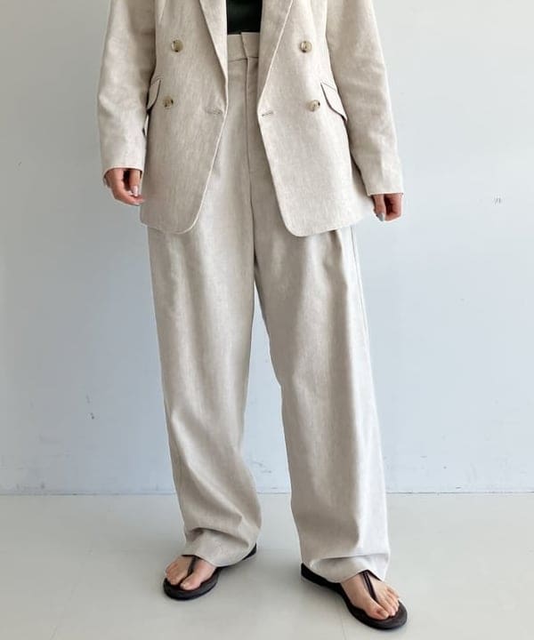 SAKAIさんの「BEAMS WOMEN｜【別注】TICCA / ソリッド リネン ダブル ジャケット」を使ったコーディネート
