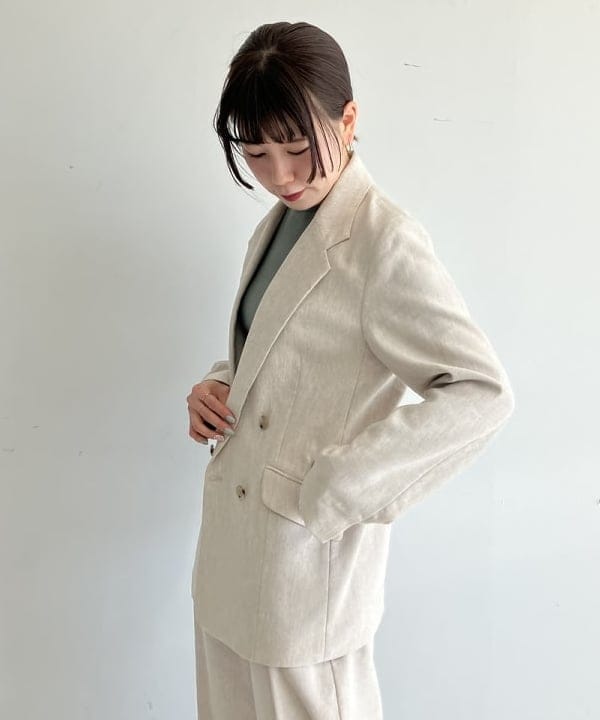 SAKAIさんの「BEAMS WOMEN｜【別注】TICCA / ソリッド リネン ダブル ジャケット」を使ったコーディネート