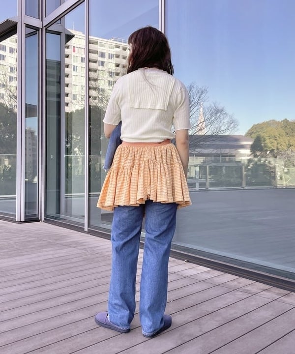 おのすさんの「BEAMS WOMEN｜【別注】Lee / ダメージ & リペア ウエスタン シャツ」を使ったコーディネート