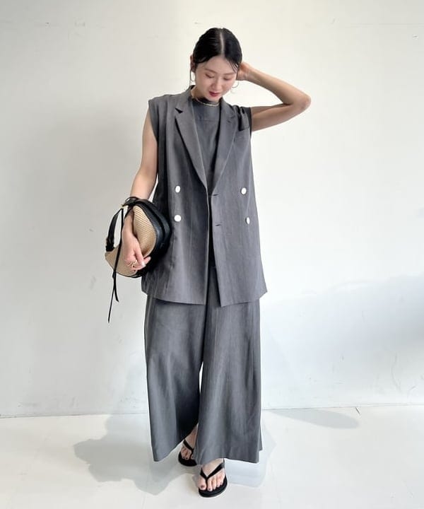 隈元 楓さんの「BEAMS WOMEN｜AK+1 /  リネン混 オールインワン」を使ったコーディネート