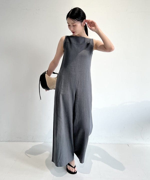 隈元 楓さんの「BEAMS WOMEN｜AK+1 /  リネン混 オールインワン」を使ったコーディネート