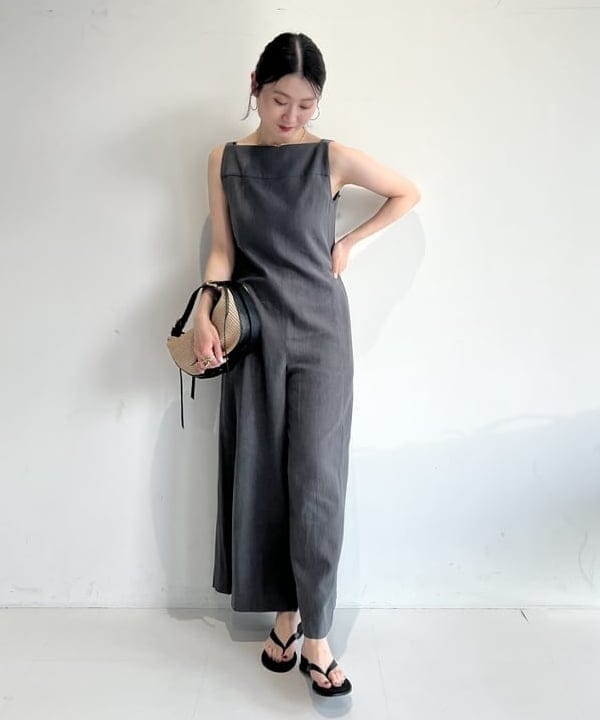 隈元 楓さんの「BEAMS WOMEN｜AK+1 /  リネン混 オールインワン」を使ったコーディネート