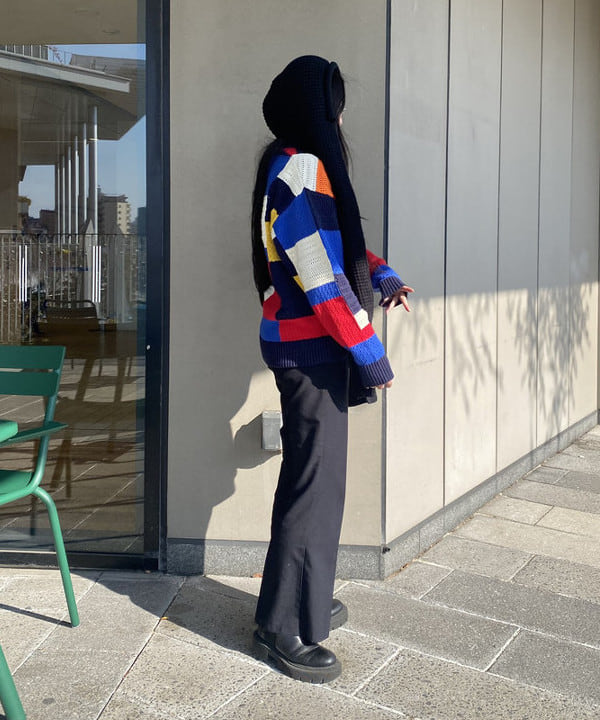 ayaさんの「BEAMS WOMEN｜クレイジークルーネック ニット」を使ったコーディネート